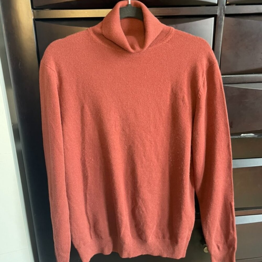 Men's Suit Supply Large Wool Turtle Neck